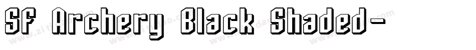 SF Archery Black Shaded字体转换